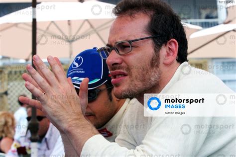 L To R Felipe Massa BRA Sauber With Team Mate Jacques Villeneuve