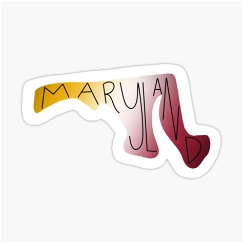 "Maryland State Colors Outline" Sticker for Sale by haileyruderman ...