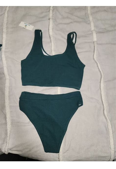 Beachsissi Womens Scoop Neck High Waisted Bikini Set M Ebay