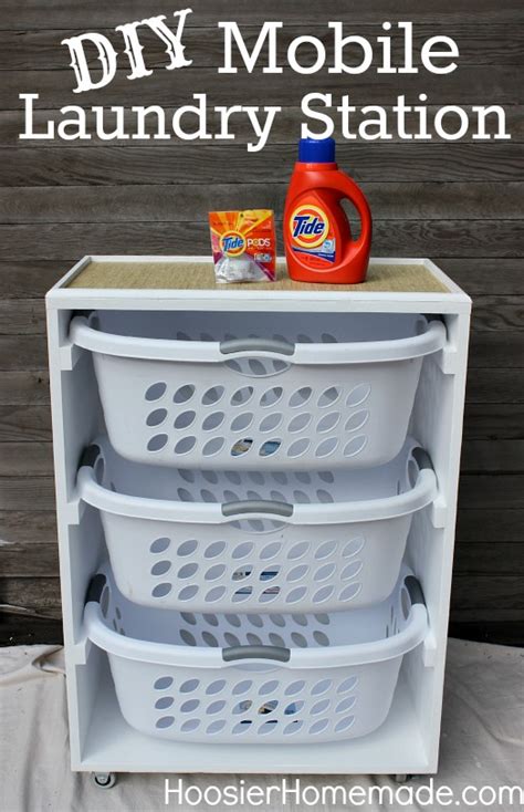 DIY Mobile Laundry Station - Hoosier Homemade