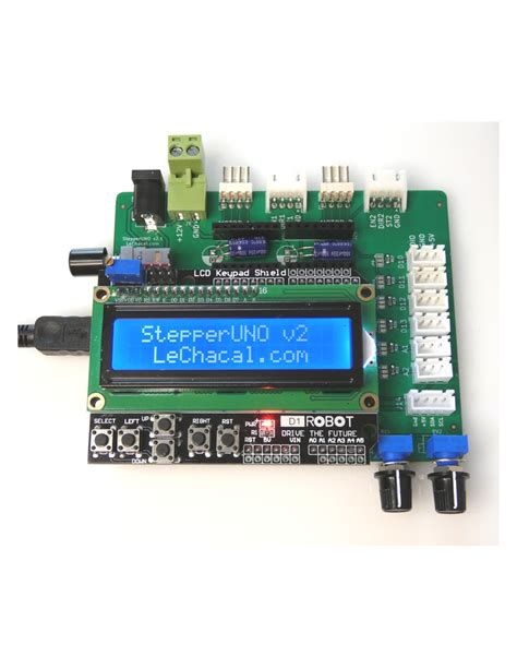 Stepperuno Arduino Stepper Motor Control Lcd Keypad Shield Pinout