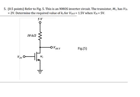 Solved 5 0 5 Points Refer To Fig 5 This Is An NMOS Chegg