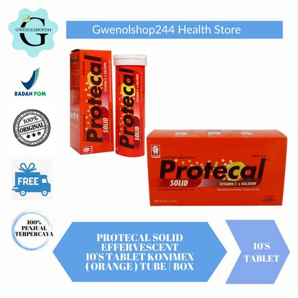 PROTECAL SOLID EFFERVESCENT 10 S TABLET KONIMEX ORANGE TUBE BOX