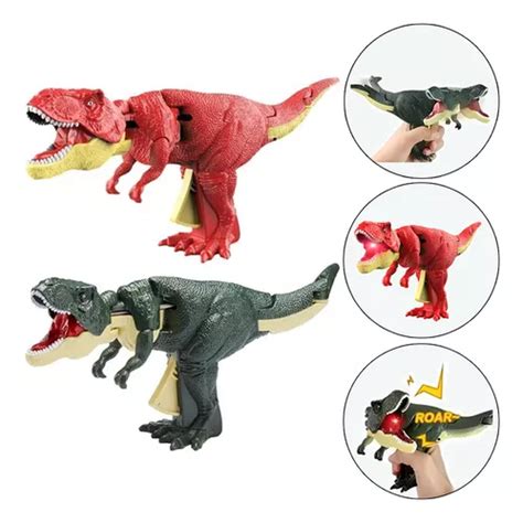 Brinquedo Dinossauro T Rex Gatilho Som Luz Movimento Tik Tok Mercadolivre