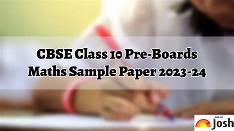 CBSE Class 10 Maths Pre Board Sample Paper 2024 PDF