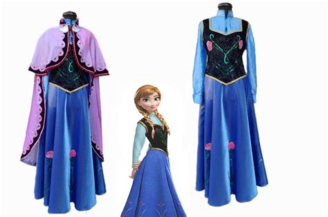 Anna Frozen dress with cap/ Anna Frozen dress/Girls and women