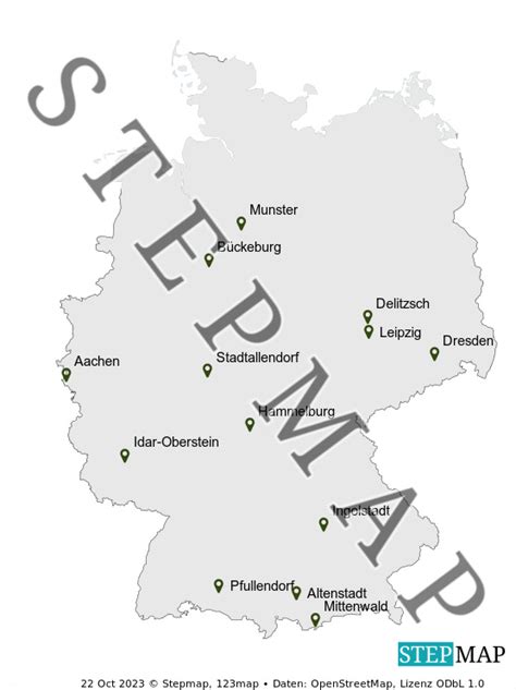 Stepmap Standorte Landkarte Für Deutschland