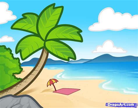 Beach Cartoon Drawing at PaintingValley.com | Explore collection of Beach Cartoon Drawing