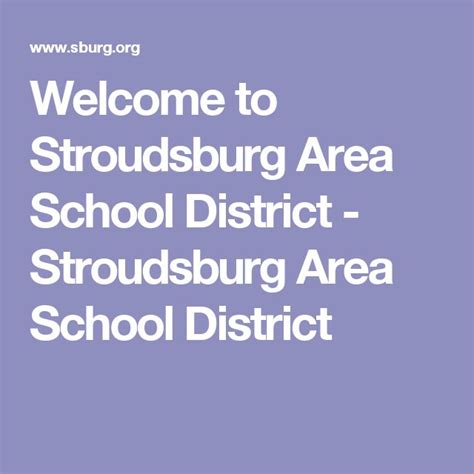 Welcome to Stroudsburg Area School District - Stroudsburg Area School ...