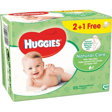 Huggies Natural Care Baby Wipes With Aloe Vera And Vitamin E Pack 2x56