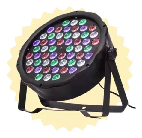 Refletor Canhão De Luz Par 64 Rgbw 54 Leds De 3w Dmx Strobo