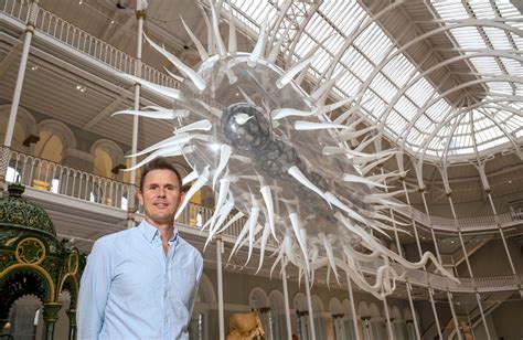 Artist Luke Jerram And His Sculpture Li At The National Museum Of