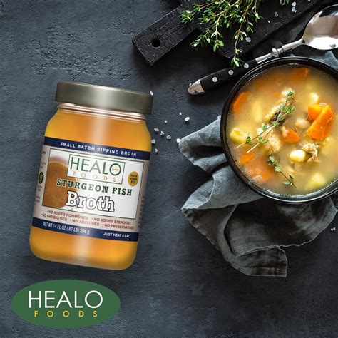 Healo Foods Caldo De Pescado De Esturión Proteína Vitamina B12