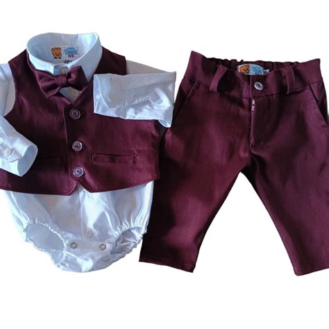 Conjunto Social Beb Cor Marsala Colete Elo