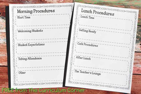 Editable Substitute Planning Binder The Curriculum Corner