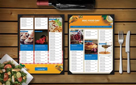 Veg Snacks Menu Card Template 99Effects