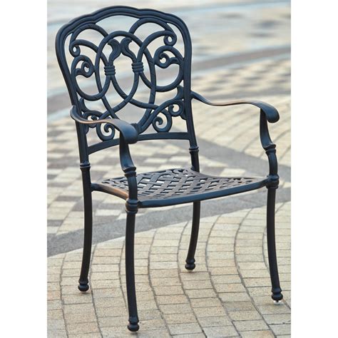 Darlee Florence 7 Piece Cast Aluminum Patio Dining Set With Round Table