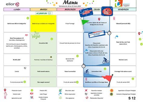 Menus De La Cantine Du Mois De Mars