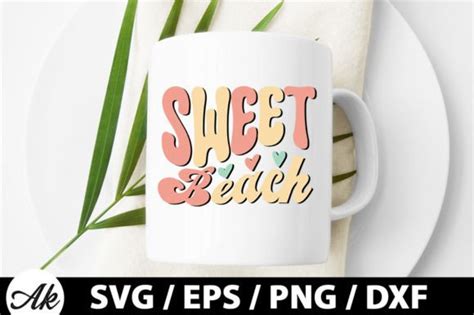 Sweet Beach Retro SVG Graphic By Akazaddesign Creative Fabrica