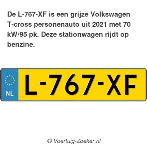 Kenteken L Xf Volkswagen T Cross Auto L Xf Voertuig Zoeker Nl