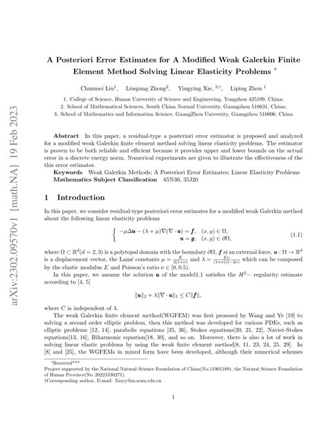 PDF A Posteriori Error Estimates For A Modified Weak Galerkin Finite