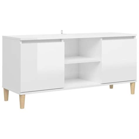 JILL SALE Meuble TV Banc TV Buffet De TV Avec Pieds En Bois Blanc