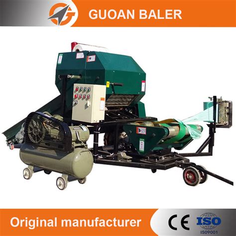 Motor Diesel Engine All In One Round Baler And Wrapper China Corn