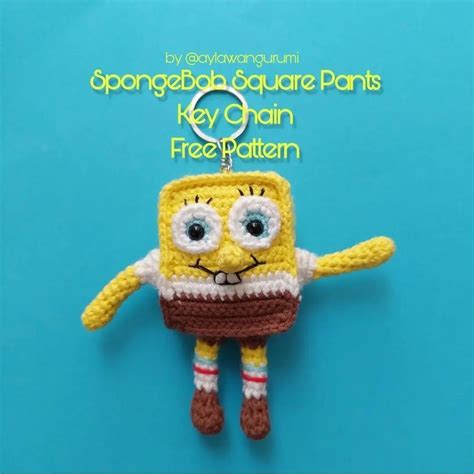 spongebob square pants key chain free pattern