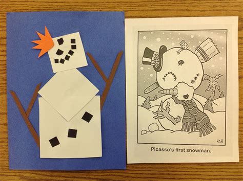 Picasso Snowman Craft Artofit