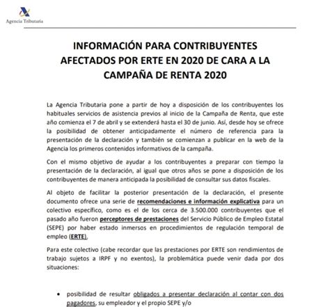 Informaci N Para Contribuyentes Afectados Por Erte En Campa A De