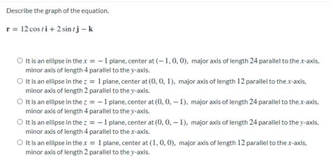 Solved Describe The Graph Of The Equation R 12 Costi 2 Chegg