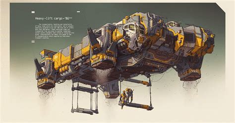 Spaceships by Ivan Laliashvili. Keywords: heavy lift cargo vehicle spaceship concept space art ...