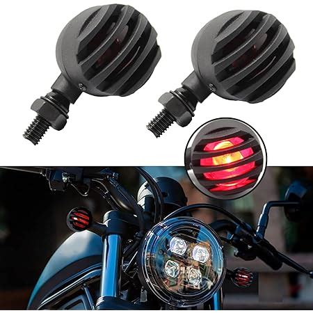 SFONIA 4pcs Motorrad Blinker Licht 12V Bullet Blinkerleuchten Motorrad