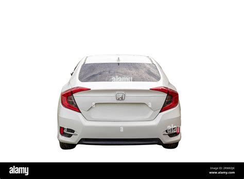 White Honda civic car isolated on white background Stock Photo - Alamy