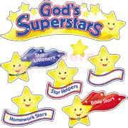 Creative Teaching Press Bulletin Board Set Mini God S Superstars