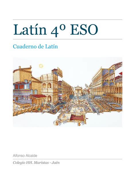 Cuaderno Latin 4 2ª Edicion Latín 4º Eso Cuaderno De Latín Alfonso