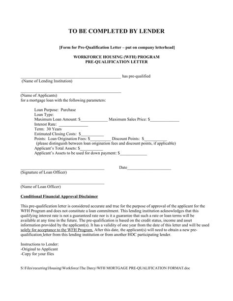 Free Printable Pre Approval Letter Templates Pdf And Mortgage And Loan