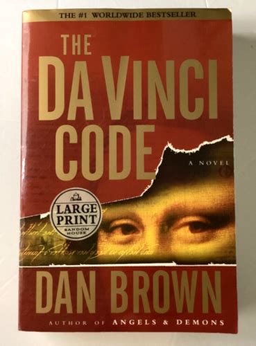 The Da Vinci Code By Dan Brown Large Print Paperback Book The Fast Free