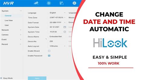 How To Set Date And Time Automatically On Hilook Dvr Youtube