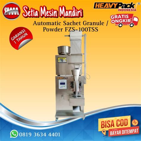 Jual Mesin Packing Sachet Kemas Otomatis Butiran Bubuk Fzs Tss