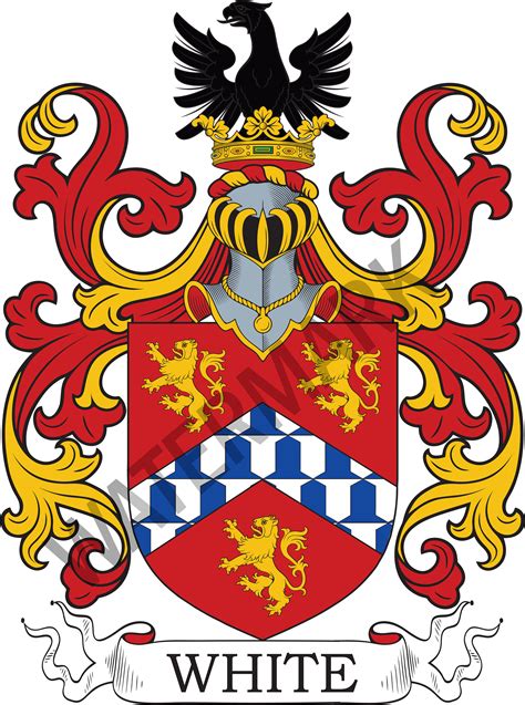 White Family Crest Digital Download White Coat of Arms JPG File ...