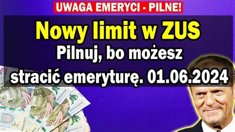 Nowy limit w ZUS Pilnuj bo możesz stracić emeryturę 01 06 2024