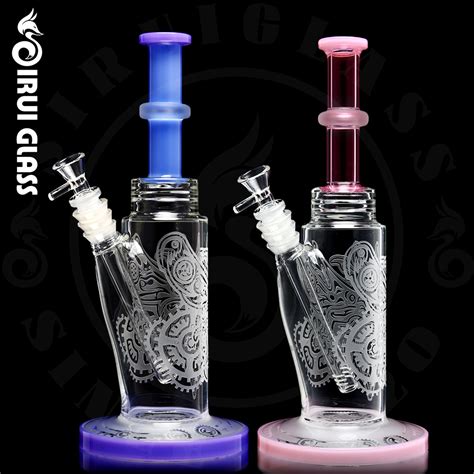 Sirui Wholesale Glass Water Pipe Smoking Pipe With Herb Holder Borosilicate Pipe Heady Glass