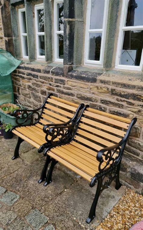 Solid Oak Hardwood Garden Bench Slats Seater Etsy