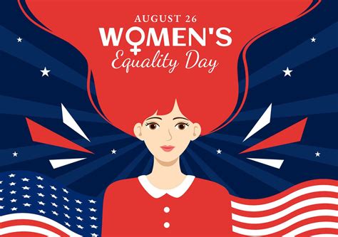 Womens Equality Day In United States Vector Illustration On August 26