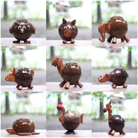 Jual Celengan Lucu Karakter Hewan Celengan Batok Kelapa | Shopee Indonesia