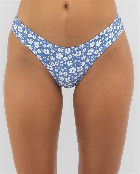 Shop Billabong Holiday Bondi Bikini Bottom In Blue Fast Shipping