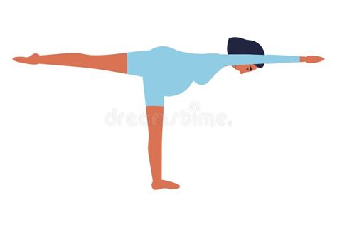 Pregnant Woman Doing Yogapregnancy Health Concept Vector Illustration