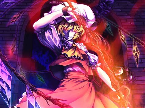 Angry Anime Girl Flandre Scarlet Touhou Hd Wallpaper Pxfuel