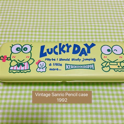 Vintage Sanrio Keroppi Tin Pencil Case 1992 '90s Sanrio Character ...